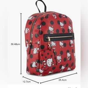 Sanrio Hello Kitty Allover Faux Leather Backpack -Schoolbag Purse